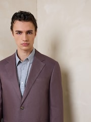 Violeta violeta - N.Premium Tailored Fit 100% Linen Suit Jacket - Attēls 5 no 8