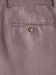 Mauve Purple N.Premium Tailored Fit 100% Linen Suit Trousers - Image 10 of 10
