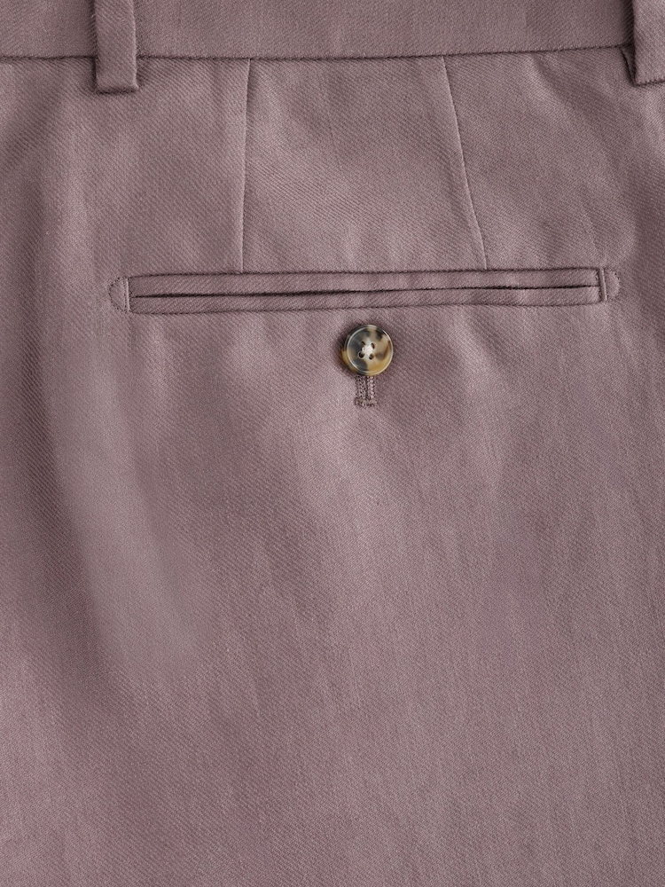 Mauve Purple N.Premium Tailored Fit 100% Linen Suit Trousers - Image 10 of 10 Mauve Purple N.Premium Tailored Fit 100% Linen Suit Trousers - Image 10 of 10