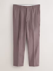 Mauve Purple N.Premium Tailored Fit 100% Linen Suit Trousers - Image 6 of 10