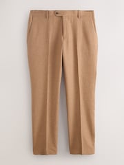 ටොෆි දුඹුරු - N.Premium Linen Blend Texture Suit Trousers - 10න් 6 වන රූපය
