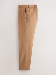 ටොෆි දුඹුරු - N.Premium Linen Blend Texture Suit Trousers - 10න් 7 වන රූපය
