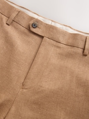 ටොෆි දුඹුරු - N.Premium Linen Blend Texture Suit Trousers - 10න් 8 වන රූපය