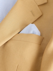 Желтый - N. Premium Tailored Fit Linen Cotton Suit Jacket - Изображение 12 13