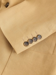 Желтый - N. Premium Tailored Fit Linen Cotton Suit Jacket - Изображение 13 13