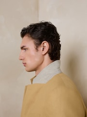 Желтый - N. Premium Tailored Fit Linen Cotton Suit Jacket - Изображение 5 13