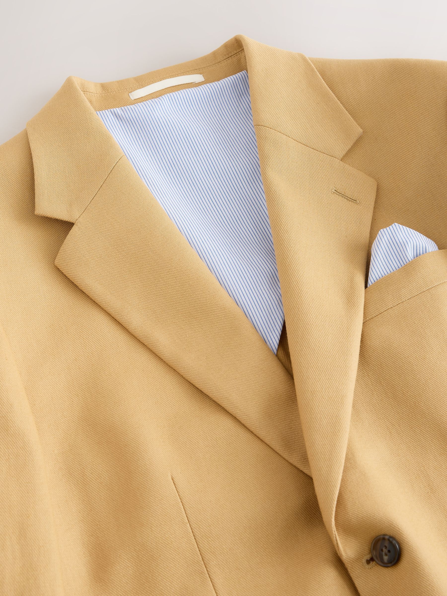 Buy Yellow N. Premium Tailored Fit Linen Cotton Suit Jacket from