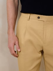 Желтый - N.Premium Tailored Fit Linen Cotton Suit Trousers - Изображение 4 10