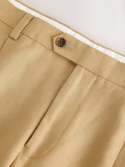 Желтый - N.Premium Tailored Fit Linen Cotton Suit Trousers - Изображение 9 10