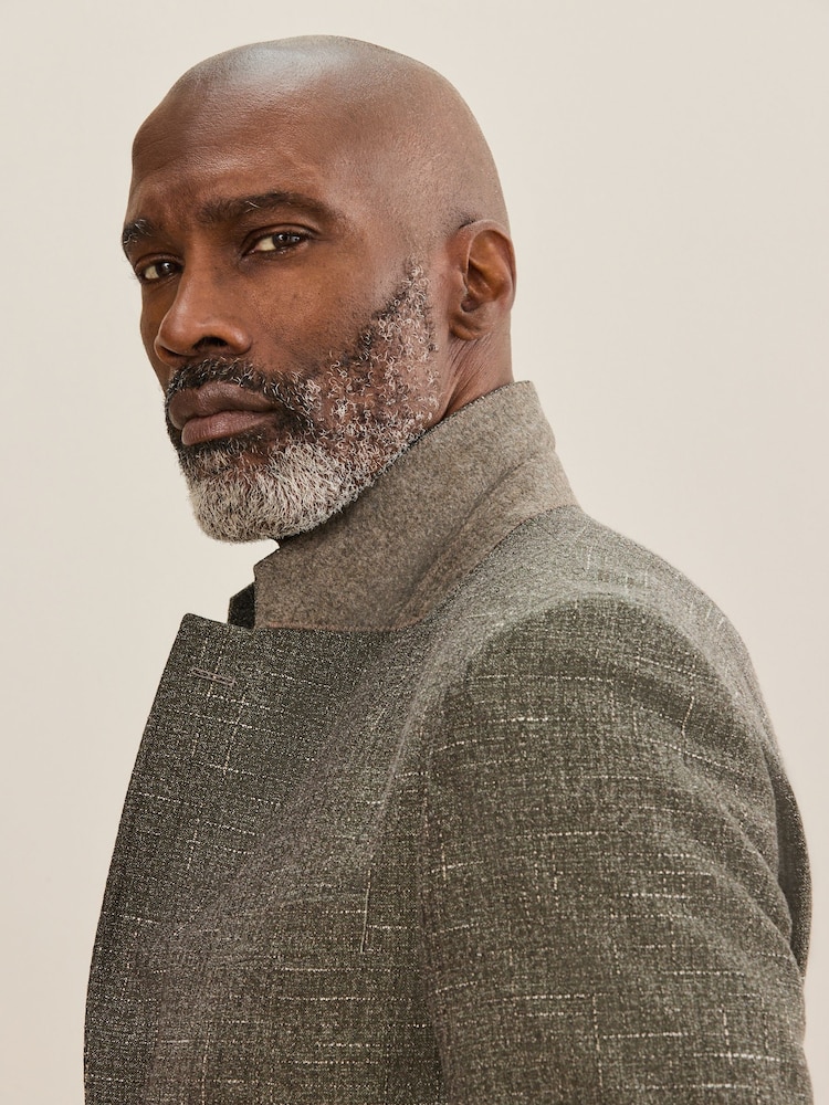 Green N. Premium Tailored Fit Wool Blend Textured Suit Jacket - Image 2 of 11