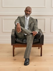 Green N. Premium Tailored Fit Wool Blend Textured Suit Jacket - Image 3 of 11