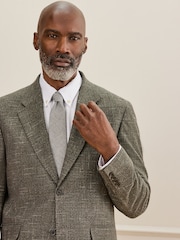 Green N. Premium Tailored Fit Wool Blend Textured Suit Jacket - Image 5 of 11