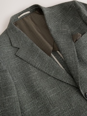 Green N. Premium Tailored Fit Wool Blend Textured Suit Jacket - Image 8 of 11