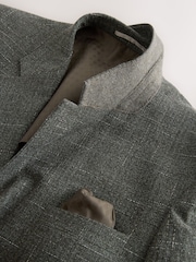 Green N. Premium Tailored Fit Wool Blend Textured Suit Jacket - Image 9 of 11