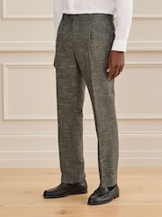 Green N. Premium Tailored Fit Wool Blend Textured Suit Trousers - Image 1 of 9
