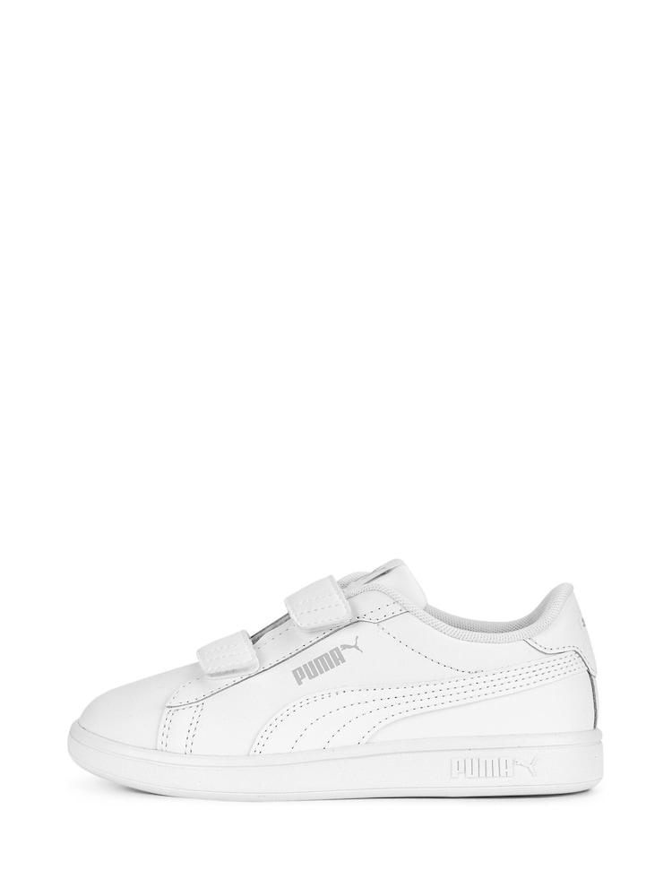 Puma White Smash 3.0 Leather Sneakers - Image 2 of 6