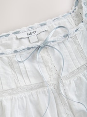 White Puff Sleeve Short Sleeve Top - Image 7 of 7