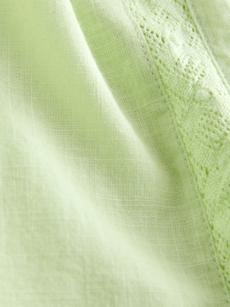 Lime Green Puff Sleeve Short Sleeve Top - Image 7 of 7