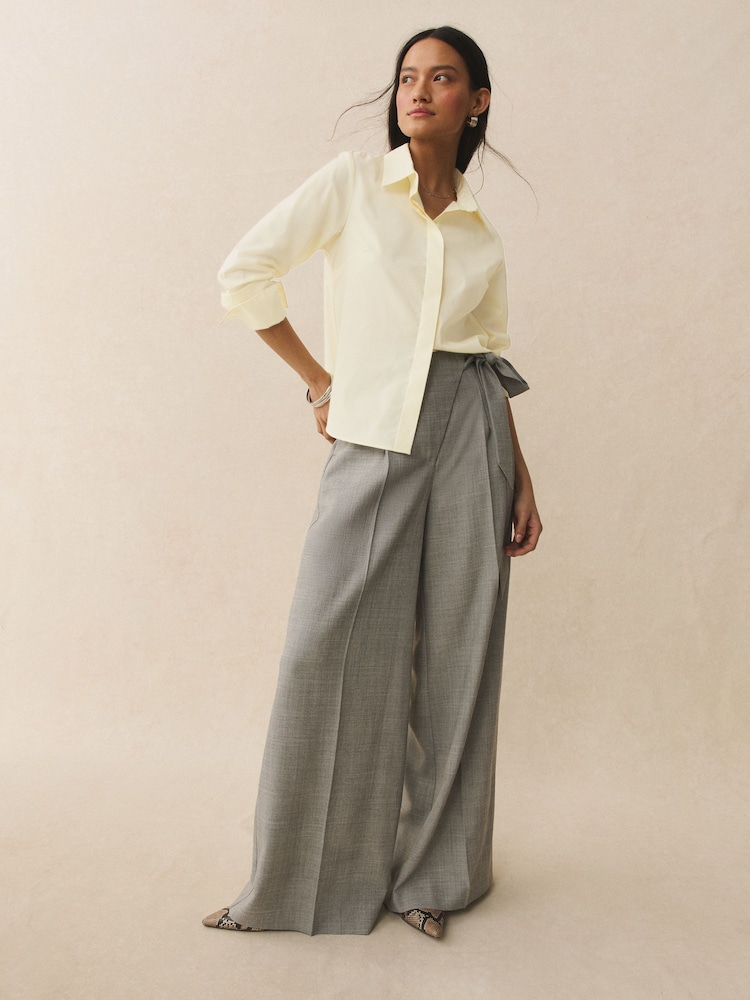 Buttermilk Yellow Fitted Stretch Essential Long Sleeve Shirt - Image 2 of 9