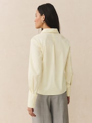 Buttermilk Yellow Fitted Stretch Essential Long Sleeve Shirt - Image 4 of 9