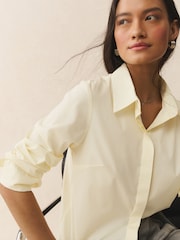 Buttermilk Yellow Fitted Stretch Essential Long Sleeve Shirt - Image 5 of 9