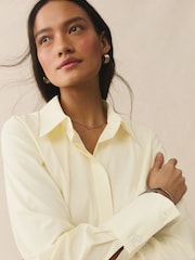 Buttermilk Yellow Fitted Stretch Essential Long Sleeve Shirt - Image 6 of 9