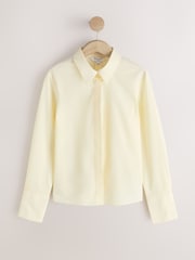 Buttermilk Yellow Fitted Stretch Essential Long Sleeve Shirt - Image 7 of 9