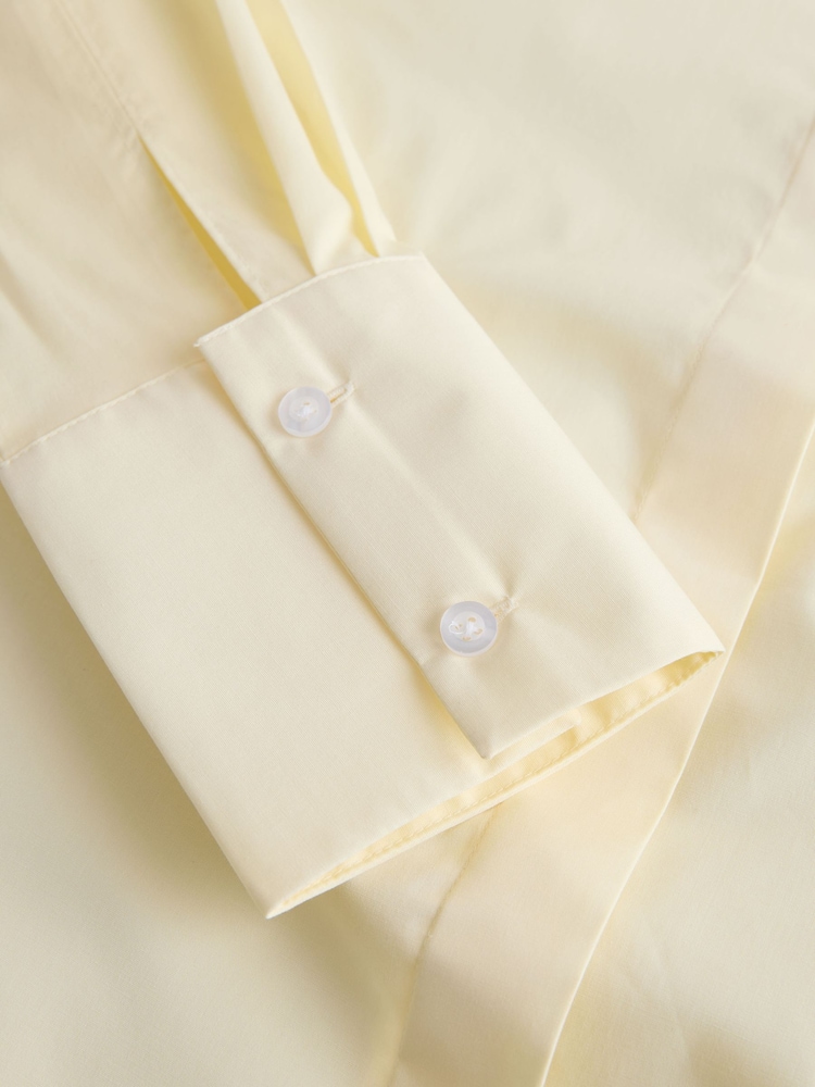 Buttermilk Yellow Fitted Stretch Essential Long Sleeve Shirt - Image 9 of 9