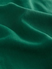 Kijani - T-Shirt ya Boksi ya Mikono Mifupi yenye Kitani - Picha 6 kati ya 8