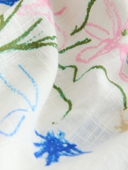 Ecru Abstract Vase Print - Afslappet langærmet skjorte med hør - Billede 6 af 7