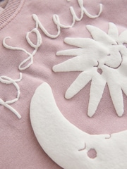 Brown Moon & Sun Crew Neck Sweatshirt & Shorts Set (3mths-7yrs) - Image 5 of 5