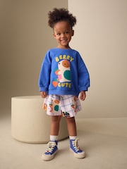 Cobalt Blue Guinea Pig Crew Neck Sweatshirt & Shorts Set (3mths-7yrs) - Image 1 of 8