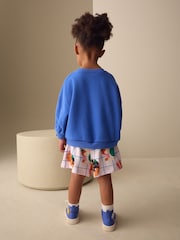 Cobalt Blue Guinea Pig Crew Neck Sweatshirt & Shorts Set (3mths-7yrs) - Image 3 of 8