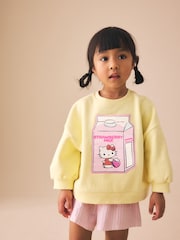 Yellow Hello Kitty - 圆领运动衫和短裤套装（3个月-7岁） - 图片1 / 11