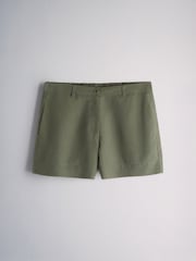 The Set 3 Pack Lightweight Shorts Chocolate Brown/Khaki Green/White - Image 5 of 10