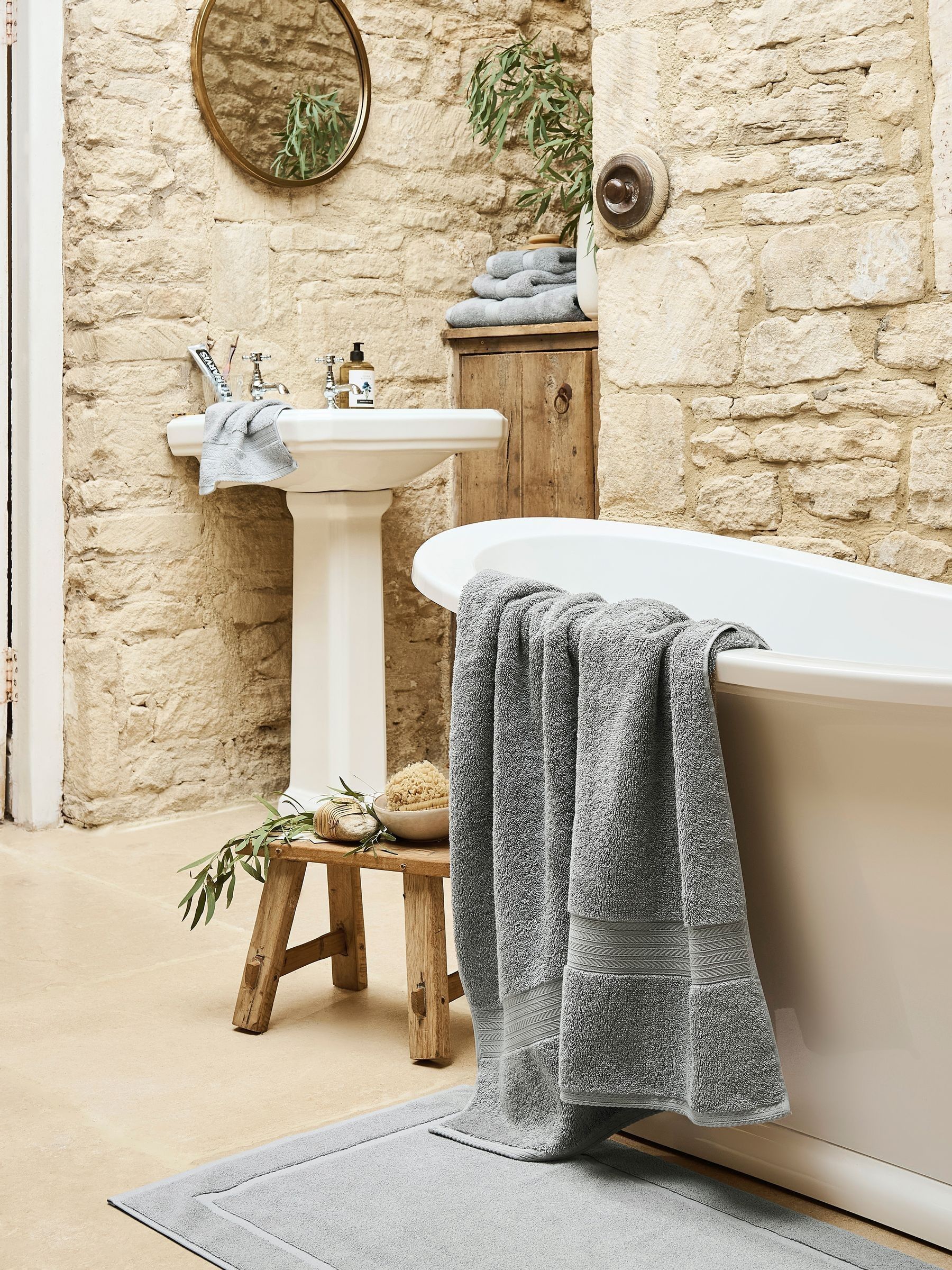 Christy Unisex Mid Grey 'Renaissance' Luxury 675Gsm Egyptian Cotton Towels In | Size: Bath Sheet - Image 2