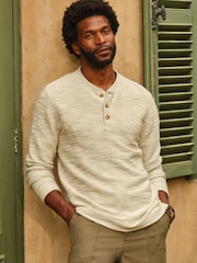 FatFace Oatmeal Woolacombe Henley - Image 1 of 7