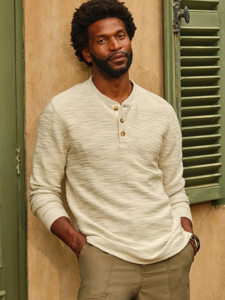 FatFace Oatmeal Woolacombe Henley - Image 1 of 7