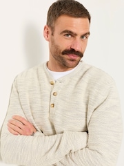 FatFace Oatmeal Woolacombe Henley - Image 4 of 7