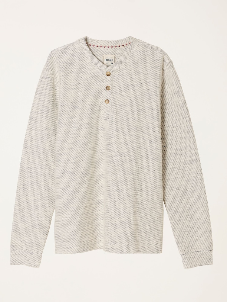 FatFace Oatmeal Woolacombe Henley - Image 7 of 7
