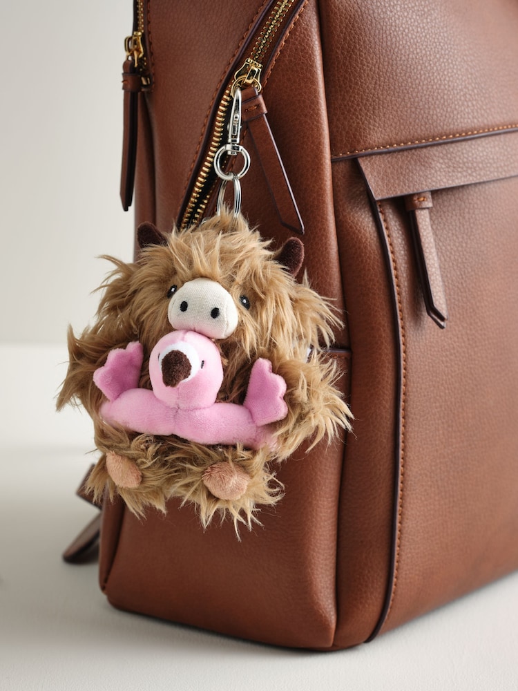 Natural Summer Hamish the Highland Cow Soft Toy Bag Charm - Image 1 of 3 Natural Summer Hamish the Highland Cow Soft Toy Bag Charm - Image 1 of 3