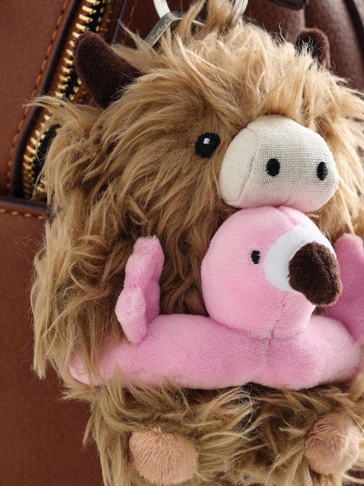 Natural Summer Hamish the Highland Cow Soft Toy Bag Charm - Image 2 of 3 Natural Summer Hamish the Highland Cow Soft Toy Bag Charm - Image 2 of 3