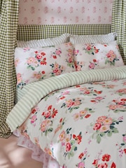Cath Kidston Green Floral Bunches 100% Cotton Duvet Cover and Pillowcase Set - Image 1 of 7