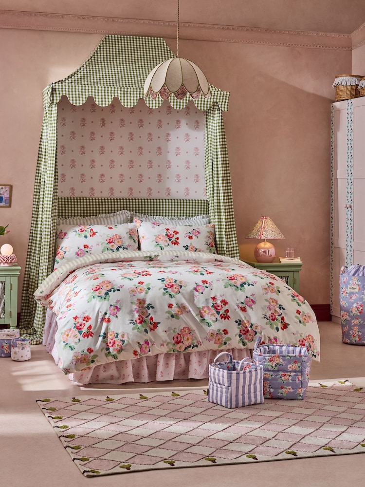 Cath Kidston Green Floral Bunches 100% Cotton Duvet Cover and Pillowcase Set - Image 2 of 7