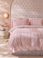 Cath Kidston Pink Spitalfields Floral Frill 100% Cotton Duvet Cover and Pillowcase Set - Image 1 of 8