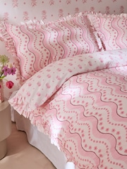 Cath Kidston Pink Spitalfields Floral Frill 100% Cotton Duvet Cover and Pillowcase Set - Image 5 of 8