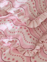 Cath Kidston Pink Spitalfields Floral Frill 100% Cotton Duvet Cover and Pillowcase Set - Image 6 of 8