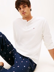 Tommy Hilfiger White Henley Woven Pyjamas Set Gift Box - Image 3 of 6