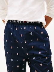 Tommy Hilfiger White Henley Woven Pyjamas Set Gift Box - Image 4 of 6
