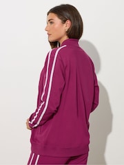Long Tall Sally Red Two Stripe Zip Thru Jacket - Image 3 of 5